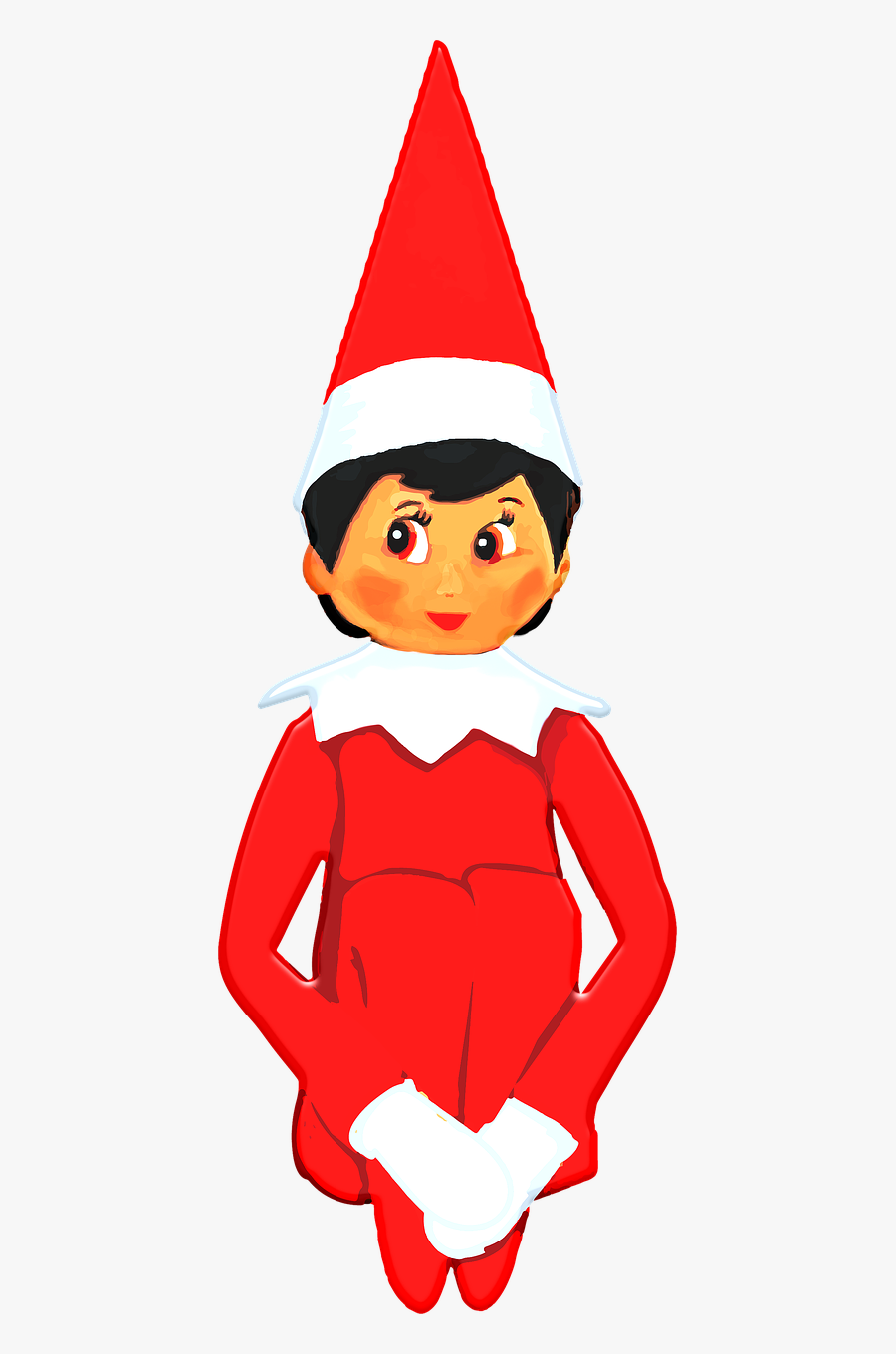 Elf On A Shelf Christmas Happy - Elf On The Shelf Brown Eyed Boy, Transparent Clipart