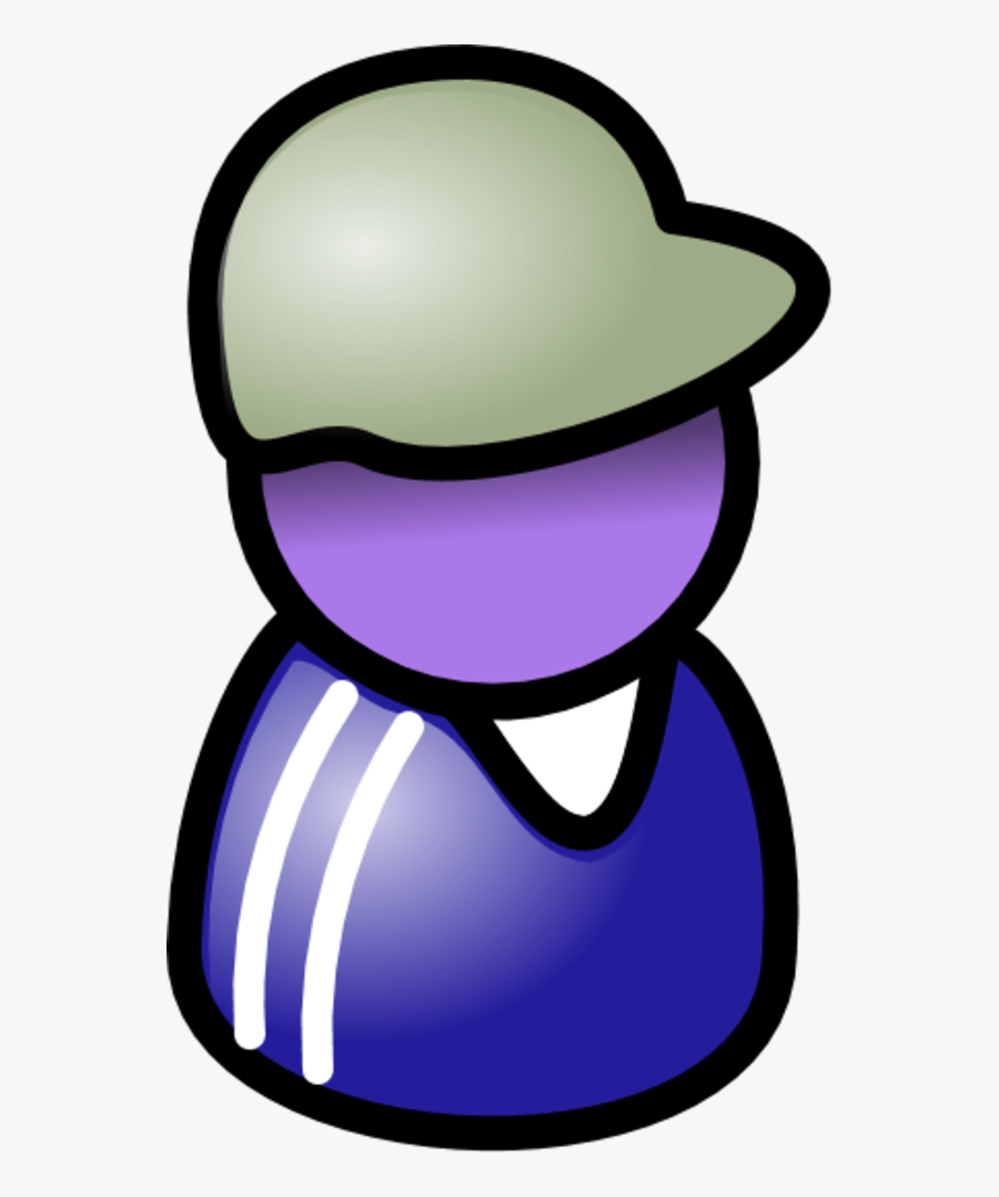 User Icon Male Man Wearing Football Hat - Clipart Person Baseball Cap, Transparent Clipart