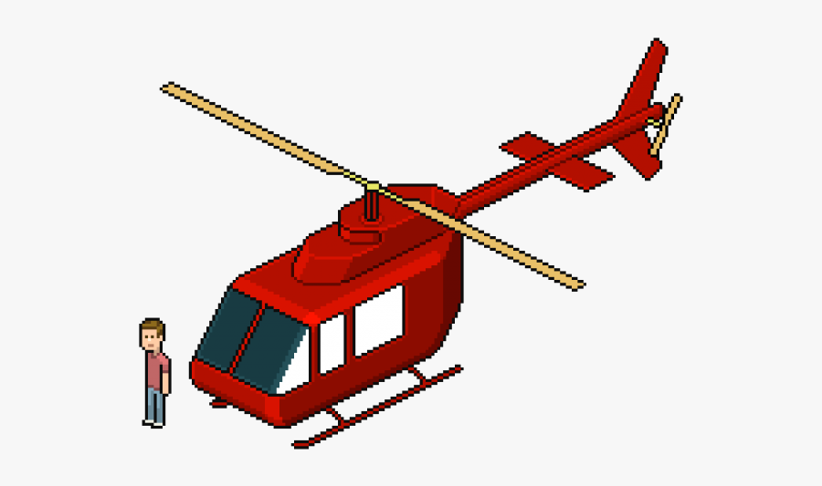 Drawn Helicopter Line Art - Helicopter Pixel Art Png, Transparent Clipart