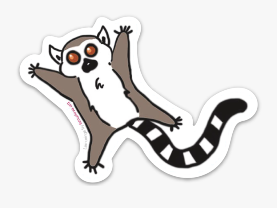 Lemur Love Plus Lemuring Stickers - Ring Tailed Lemur Clip Art, Transparent Clipart