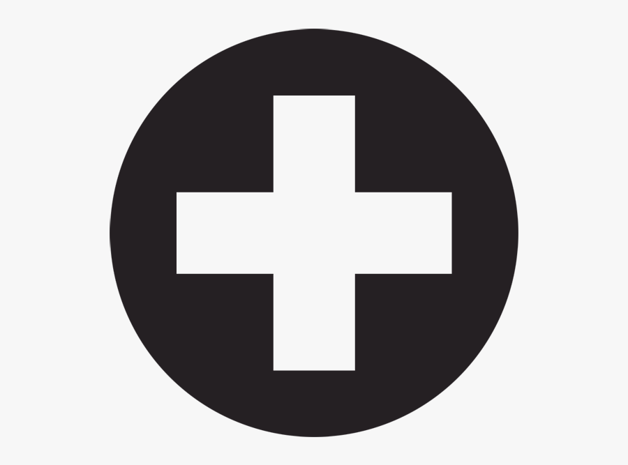 Medical Plus Sign - Medical Cross Black And White, Transparent Clipart