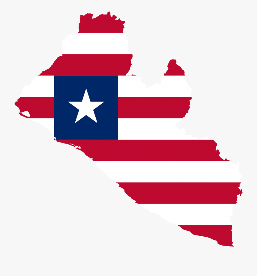 Liberia Map With Flag , Free Transparent Clipart - ClipartKey