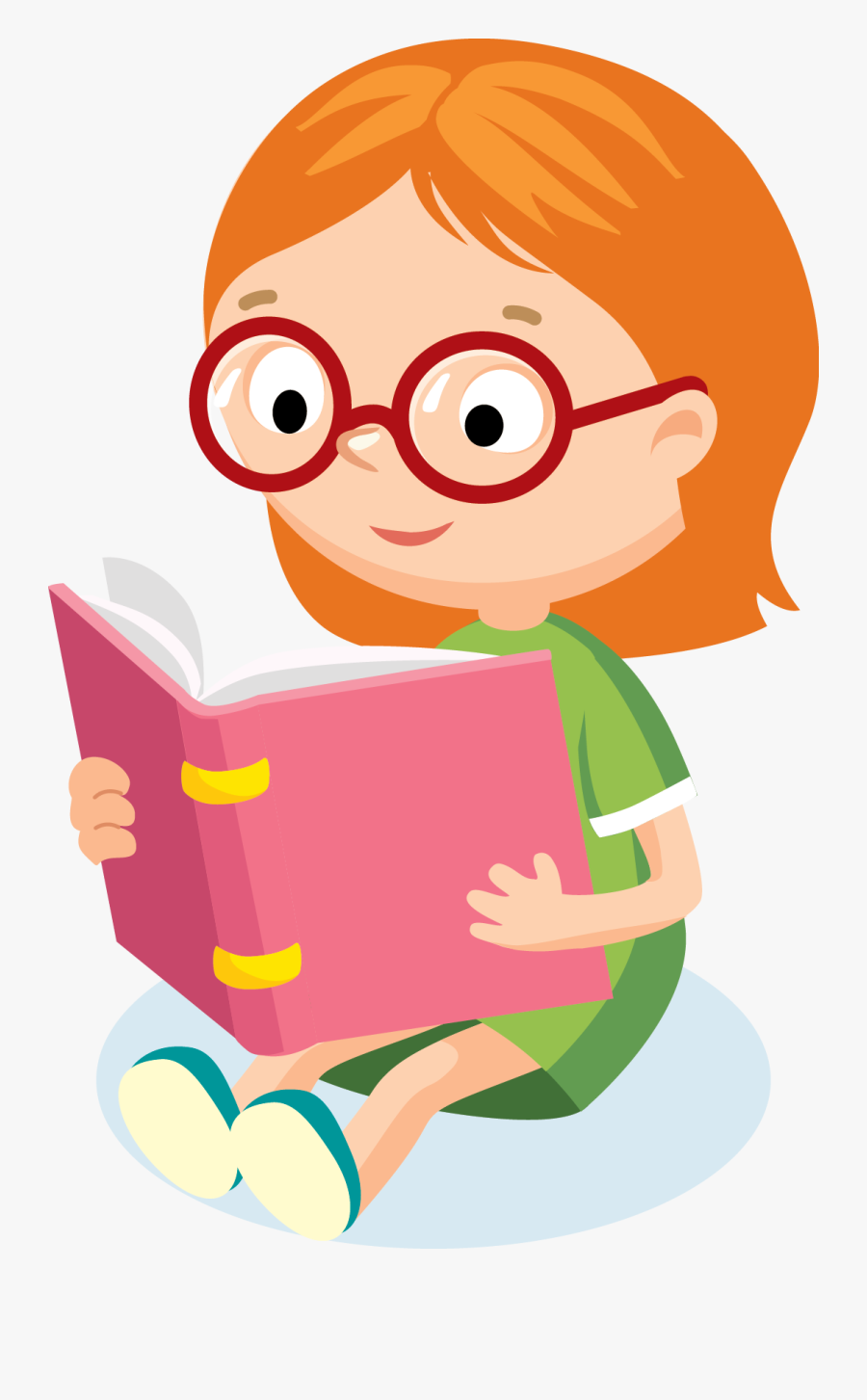 Pooja Arya Aug - Kid Reading Clipart Png, Transparent Clipart