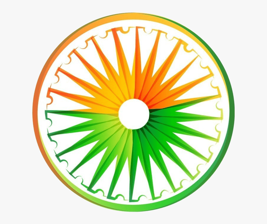 Indian Flag Blue Wheel, Transparent Clipart