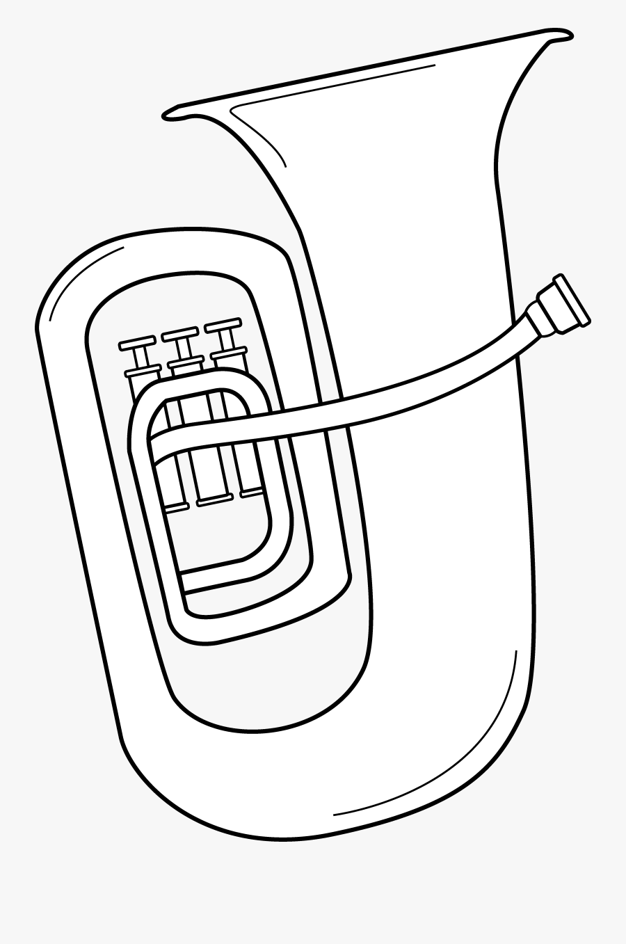Picture Royalty Free Library Tuba Drawing Simple - Simple Tuba Drawing, Transparent Clipart