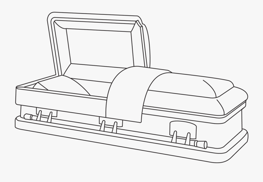 Transparent Coffin Clipart - Draw A Funeral Casket Step , Free ...