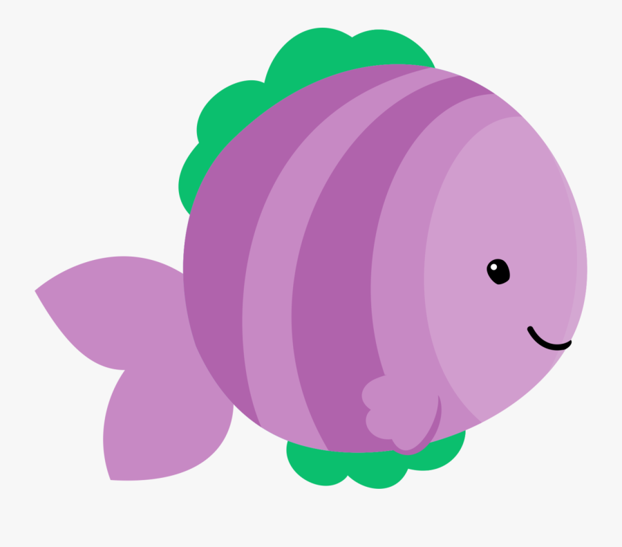 Cute Purple Fish Clipart, Transparent Clipart