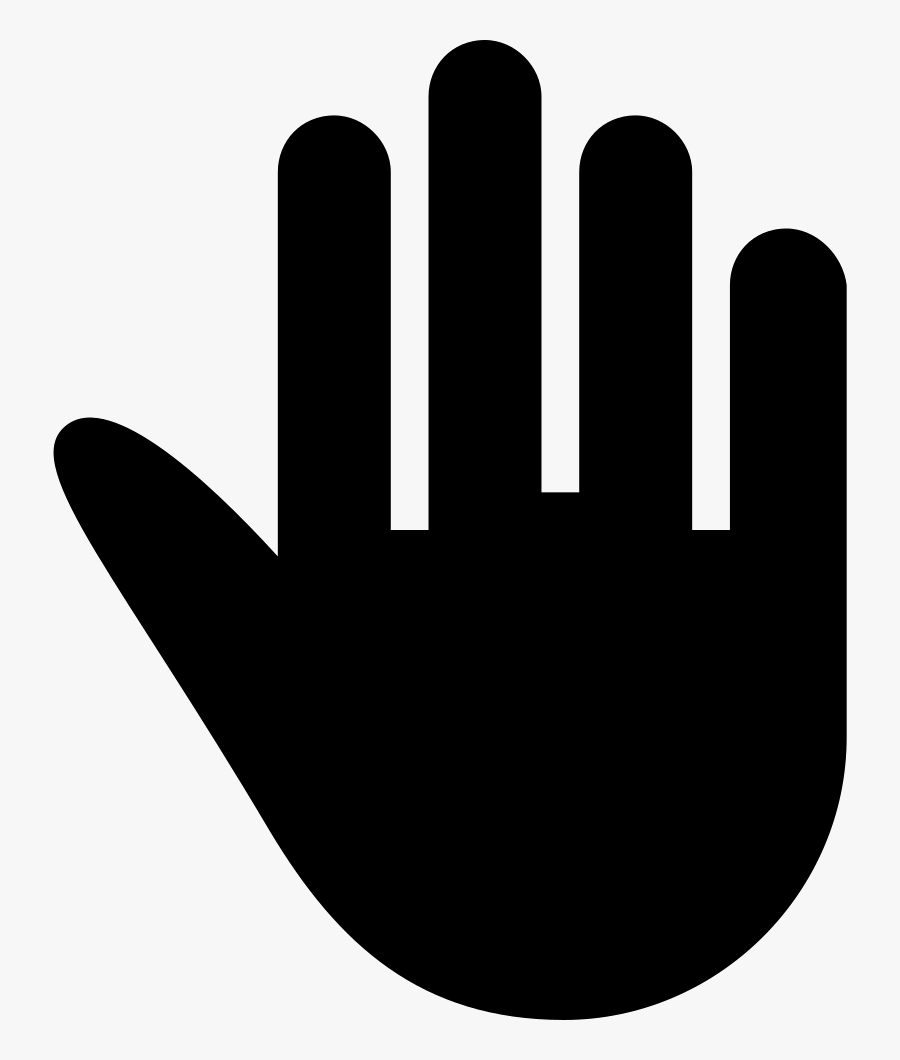 High Five Black Hand Silhouette, Transparent Clipart