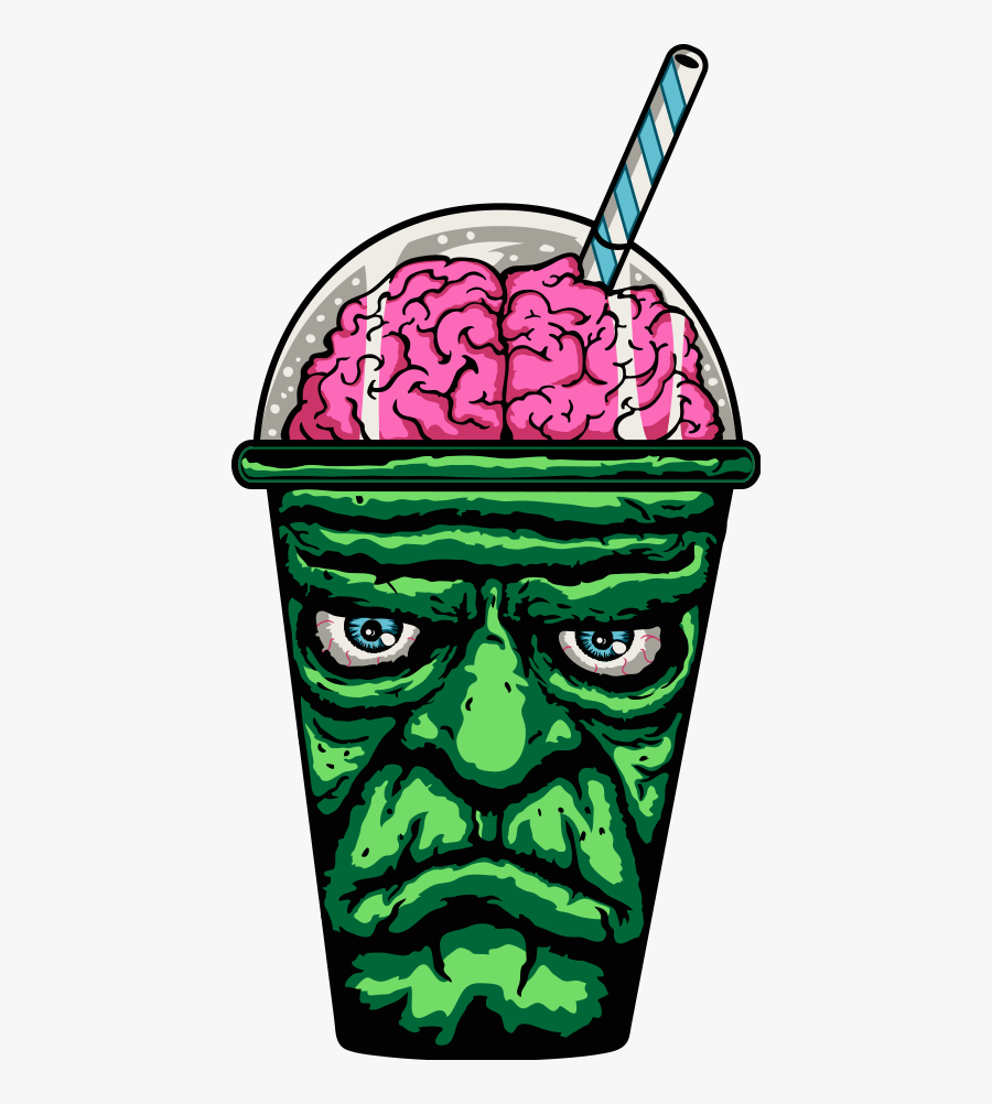 #monster #frankenstein #brains #soda, Transparent Clipart