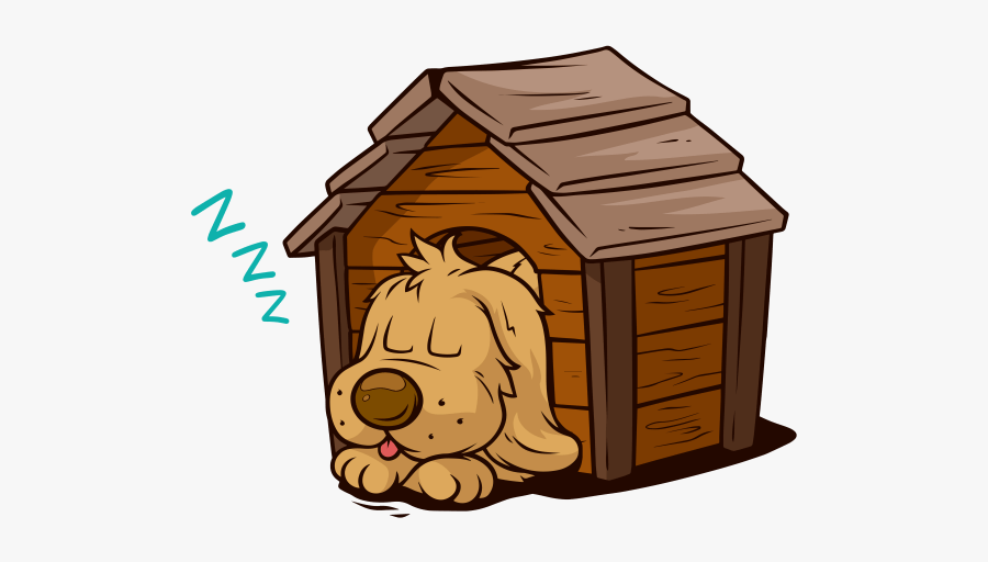 Dog Sleeping In Doghouse Clipart, Transparent Clipart
