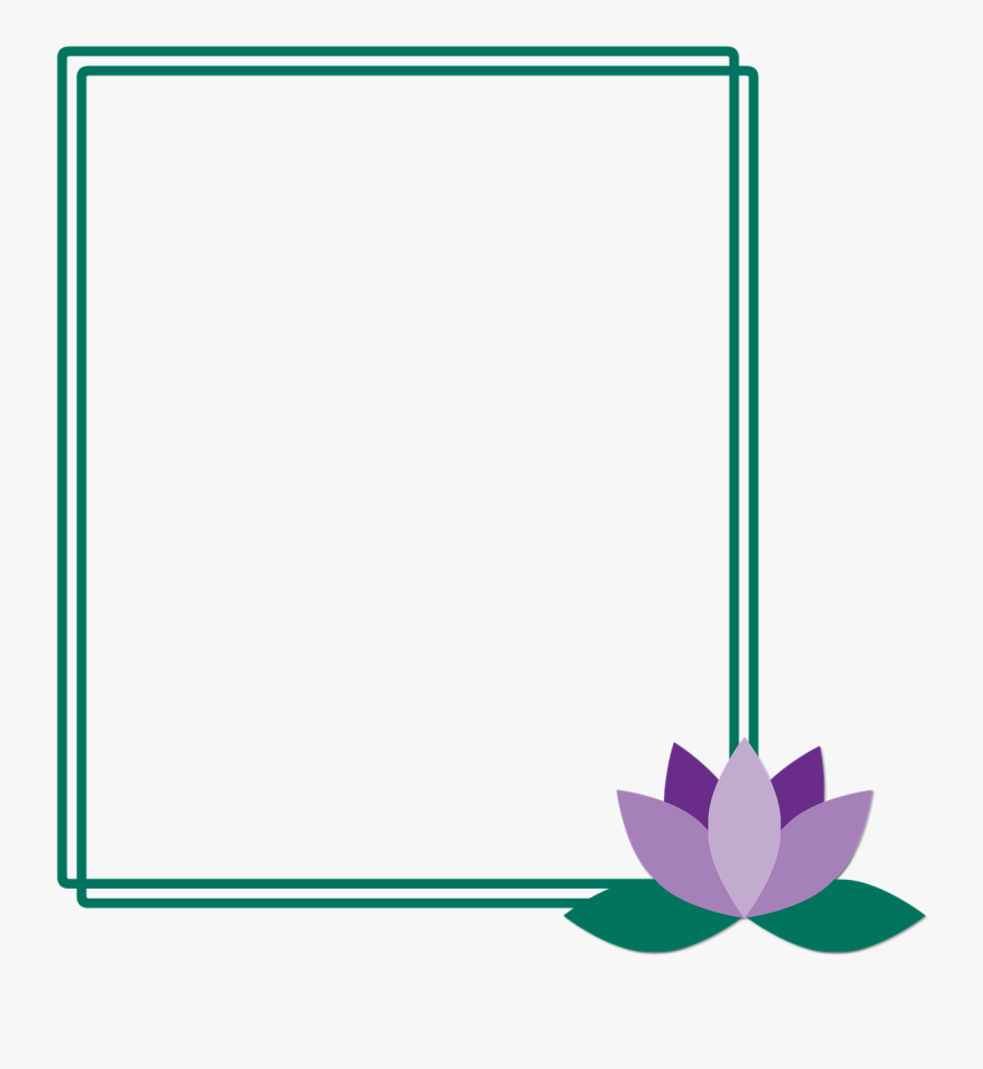 Frame Lotus Flower Free Picture - Portable Network Graphics, Transparent Clipart