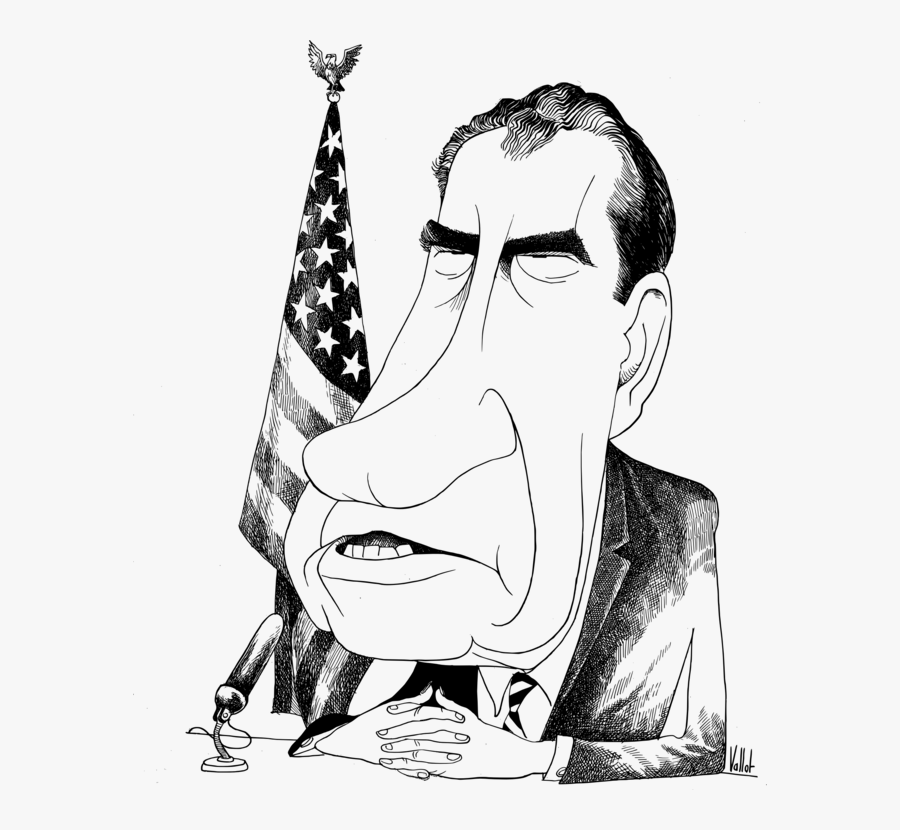 Art,monochrome Photography,monochrome - Richard Nixon Caricature, Transparent Clipart