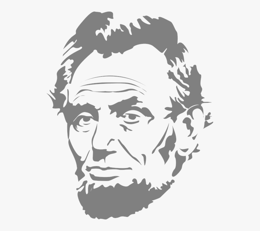 Abraham Lincoln, President, Usa, Face, Person - Abe Lincoln Face Transparent, Transparent Clipart