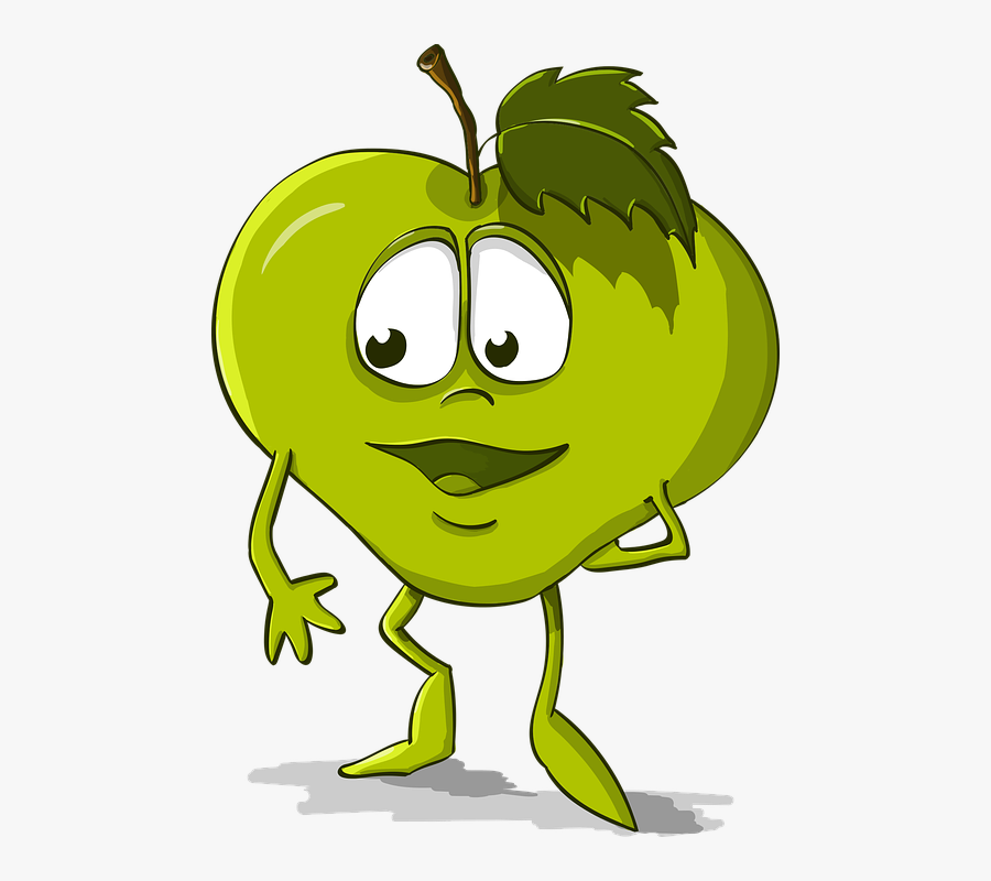 Apple, Funny, Kindness, Cartoon, Character, Sheet, - Gambar Apel Kartun Lucu, Transparent Clipart