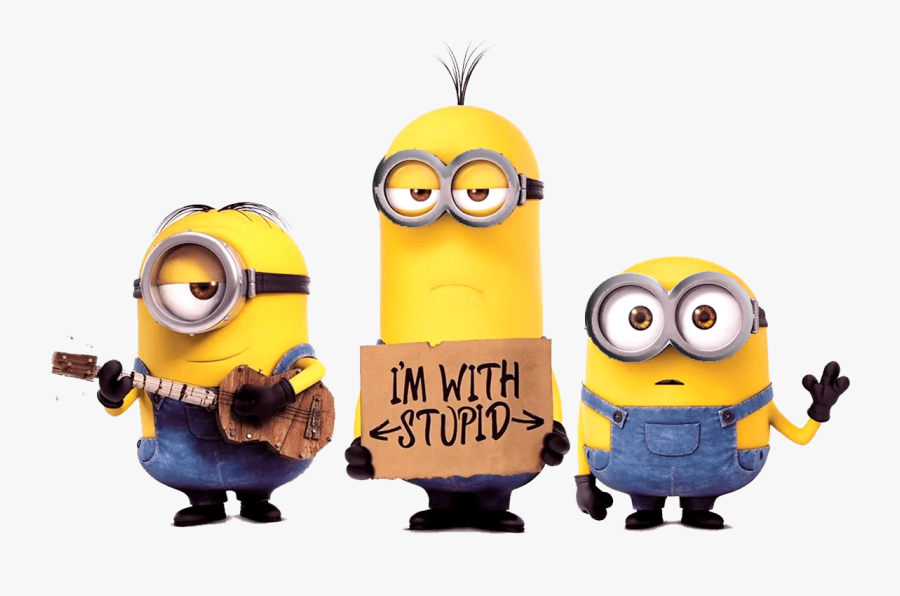 Minions Stupid Sign Transparent Png - Minions Hd Wallpaper For Laptop, Transparent Clipart