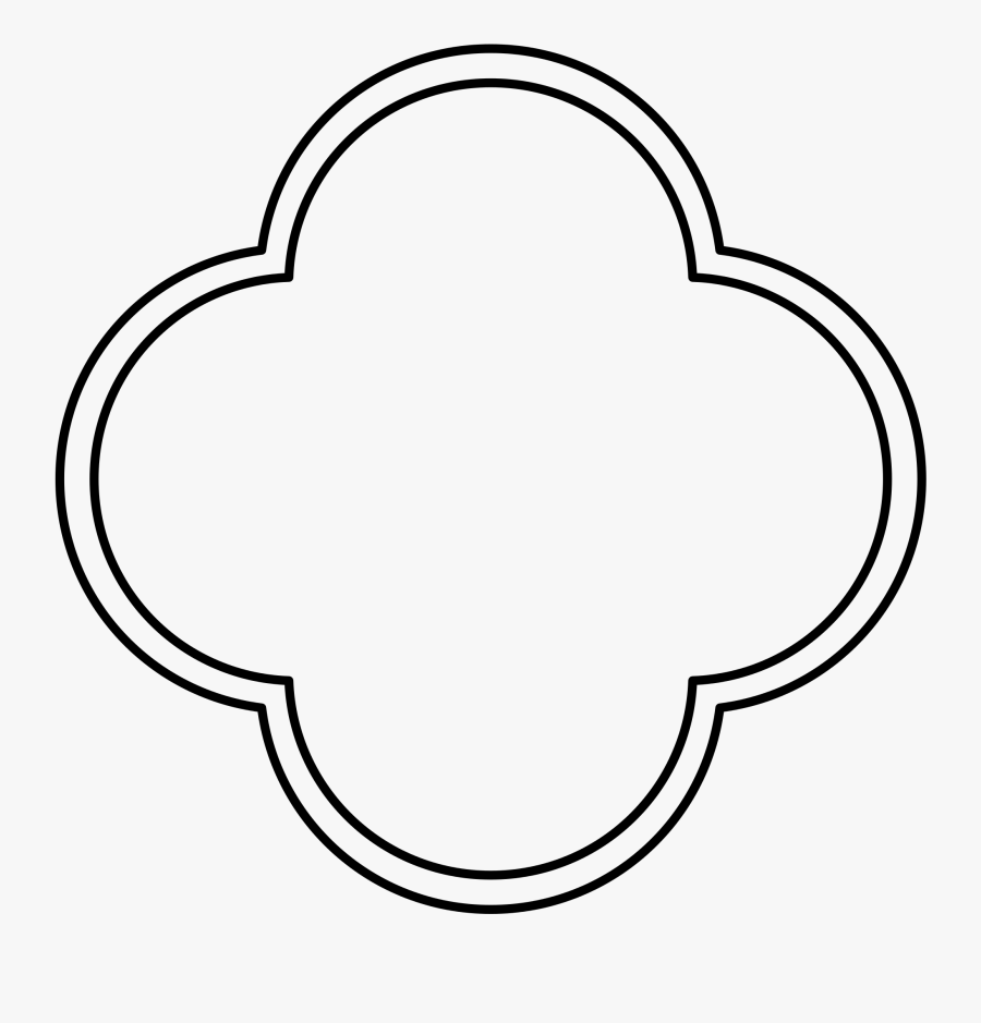 Clipart Black And White Wikipedia - Quatrefoil Frame Png, Transparent Clipart