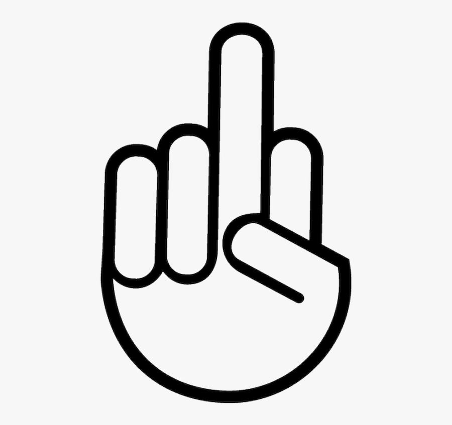 Shocker Hand Middle Finger, Transparent Clipart