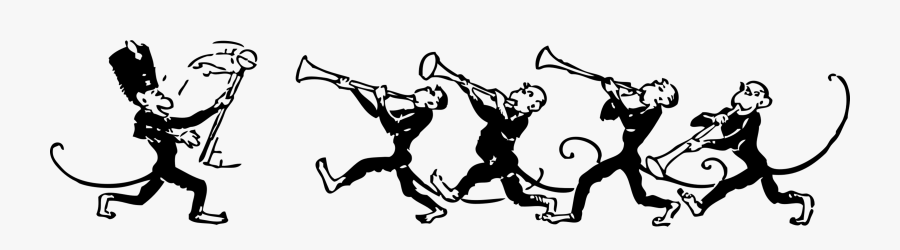 Art,monochrome Photography,graphic Design - Marching Band Clip Art, Transparent Clipart