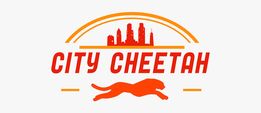 City Cheetah Logo, Transparent Clipart