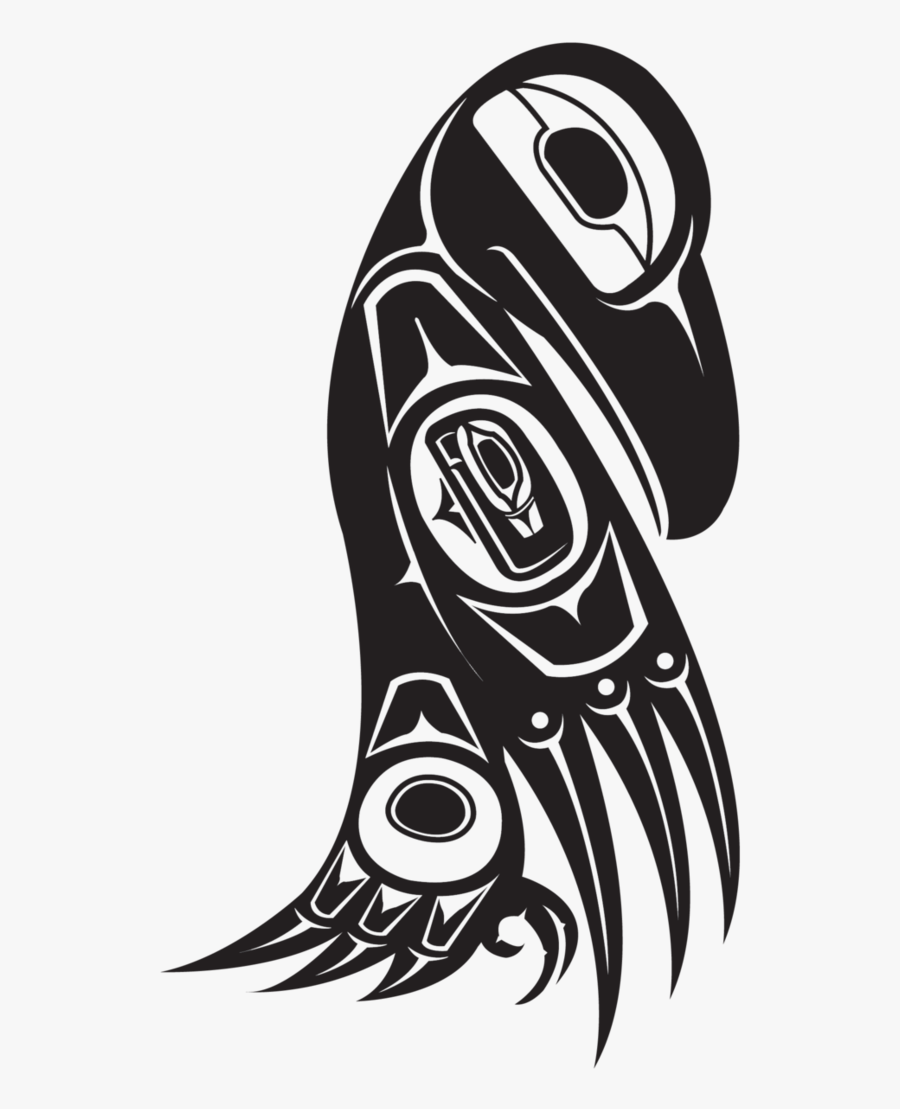 Northwest Nativeam Raven By Thescallywag - Native American Animal Designs, Transparent Clipart