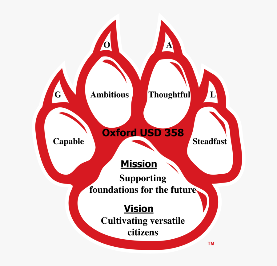 Mission And Vision - Transparent Wildcat Paw Print, Transparent Clipart