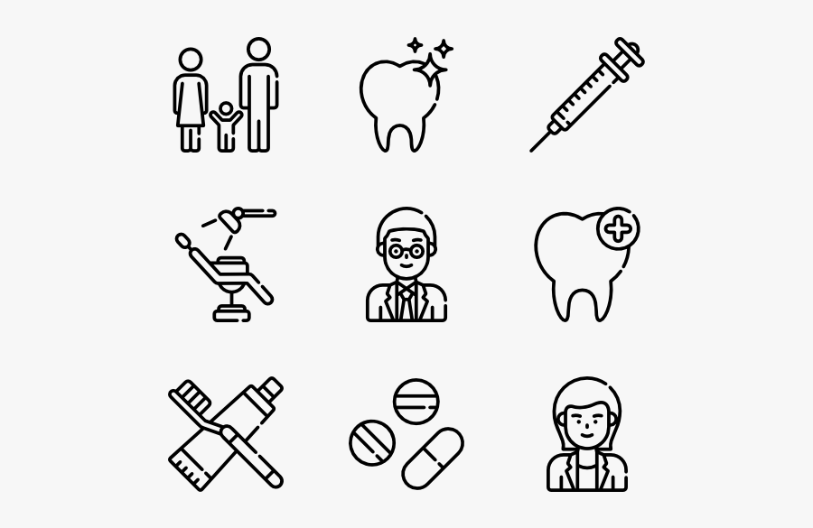 Dental Care - Thumbs Up Line Icon, Transparent Clipart