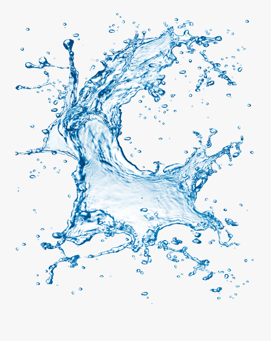 Drop Clip Art Elemental Transprent Blue Sky - Blue Water Splashes Psd, Transparent Clipart