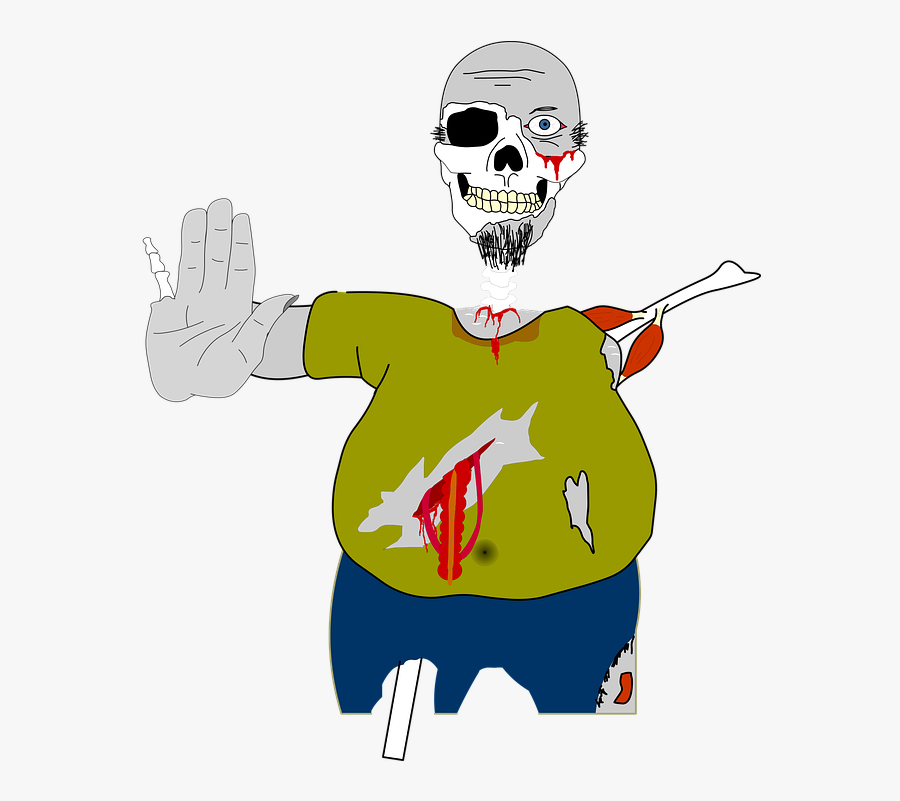 Transparent Scary Zombie Clipart - Zombie Tegning, Transparent Clipart