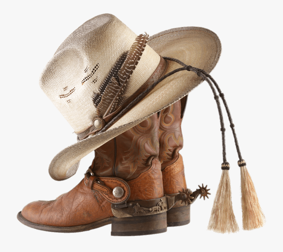 Cowboy Boots And Hat With Tassels Clip Arts - Transparent Cowboy Boots