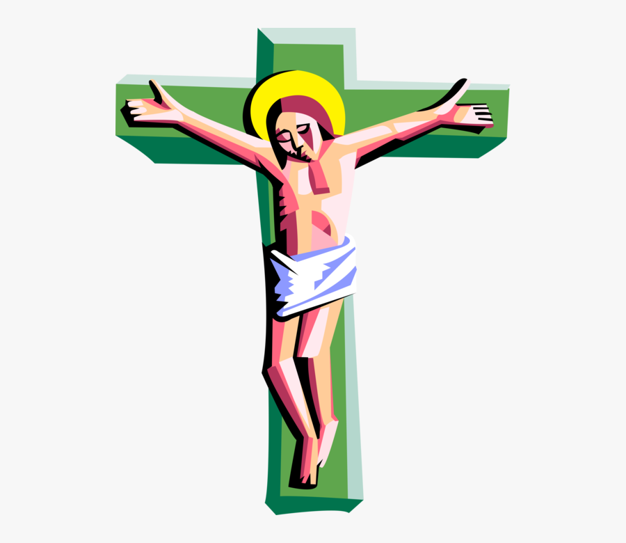 Vector Illustration Of Christian Crucifixion With Jesus, Transparent Clipart