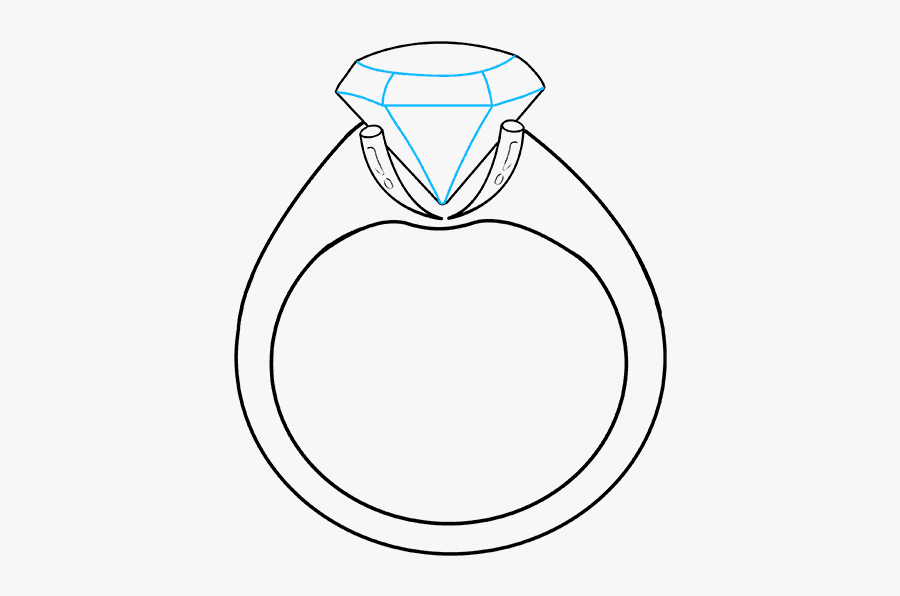 How To Draw Diamond Ring, Transparent Clipart
