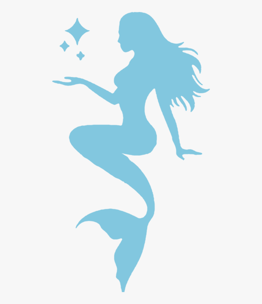Princess Mermaid Silhouette, Transparent Clipart