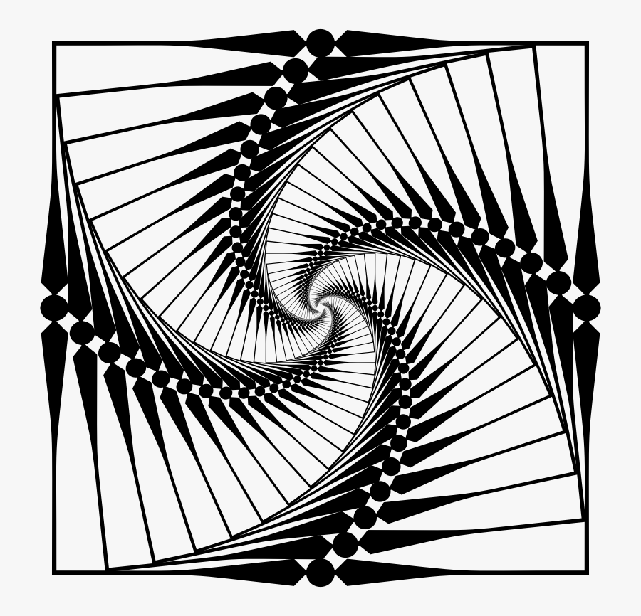 Abstract Art Deco Vortex - Illustration, Transparent Clipart