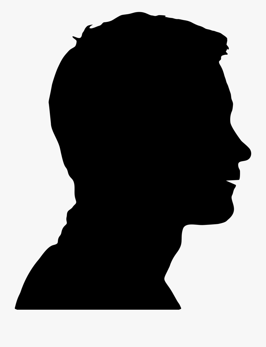 Transparent Human Clipart - Male Human Head Silhouette, Transparent Clipart