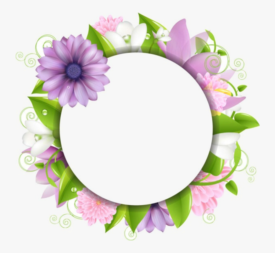 Flower Borders And Frames Clipart - Design Flower Vector Background, Transparent Clipart