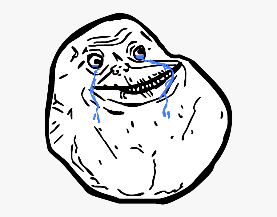 Fuuuu Troll Face Png - Forever Alone Png, Transparent Clipart