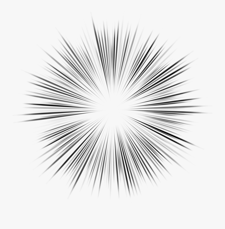 Ftestickers Line Star Explosion - Manga Speed Lines Png, Transparent Clipart