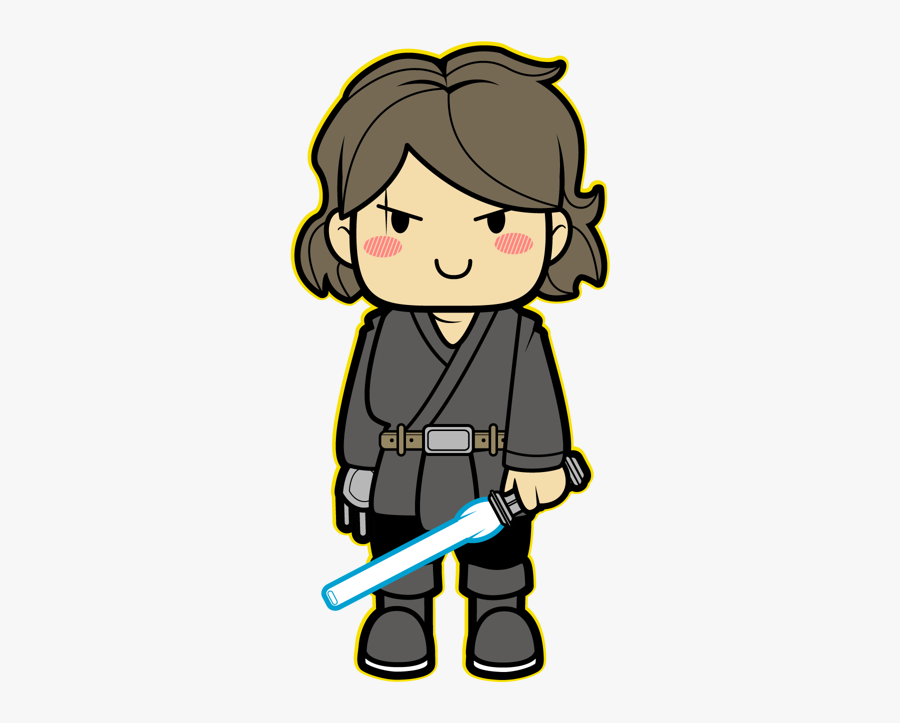 Star Wars Kids Clipart Hi Rez - Draw Anakin Skywalker Cartoon, Transparent Clipart