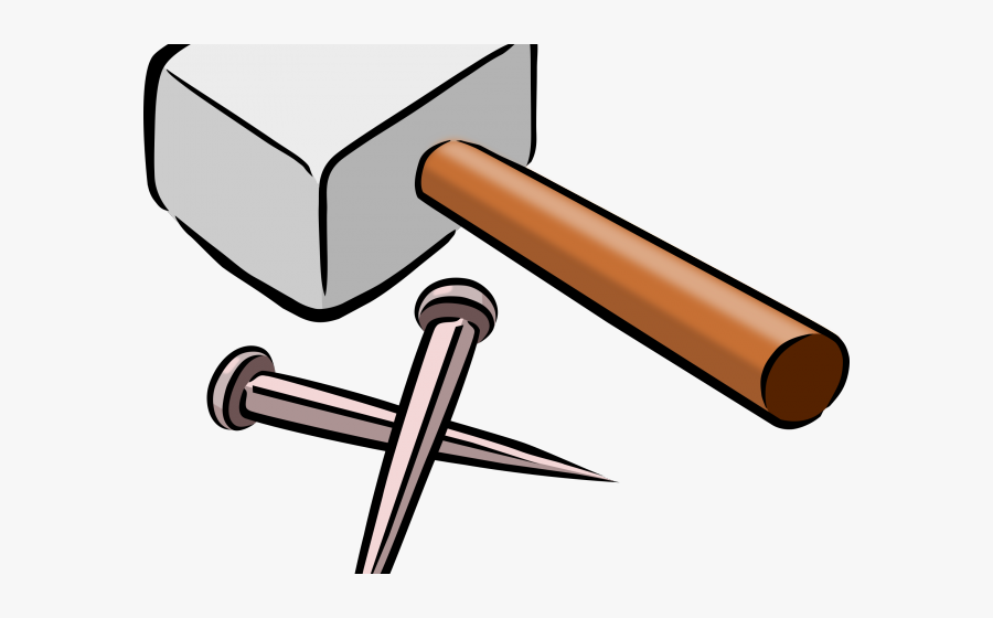 Animated Hammer And Nail, Transparent Clipart