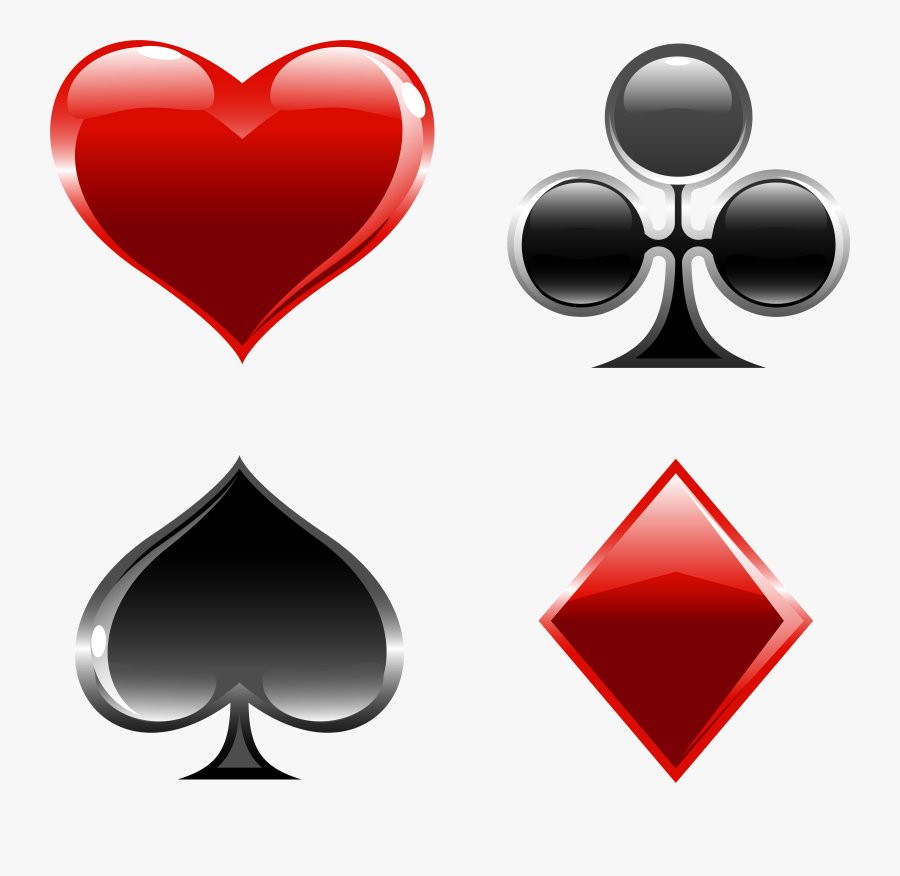 Cards Suits Png Clipart - Playing Card Suits Png, Transparent Clipart