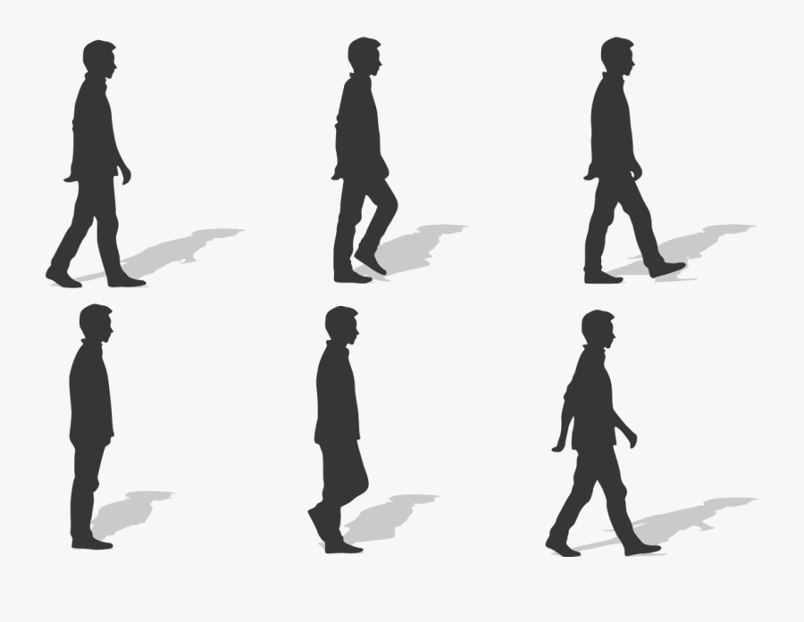Walking Silhouette Ms - Human Walking Shadow Png, Transparent Clipart