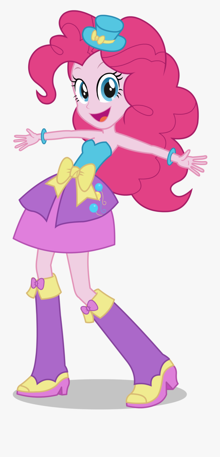 Graphic Free Download Clap Clipart Girl Blue Dress - Mlp Equestria Girl Pinkie Pie, Transparent Clipart
