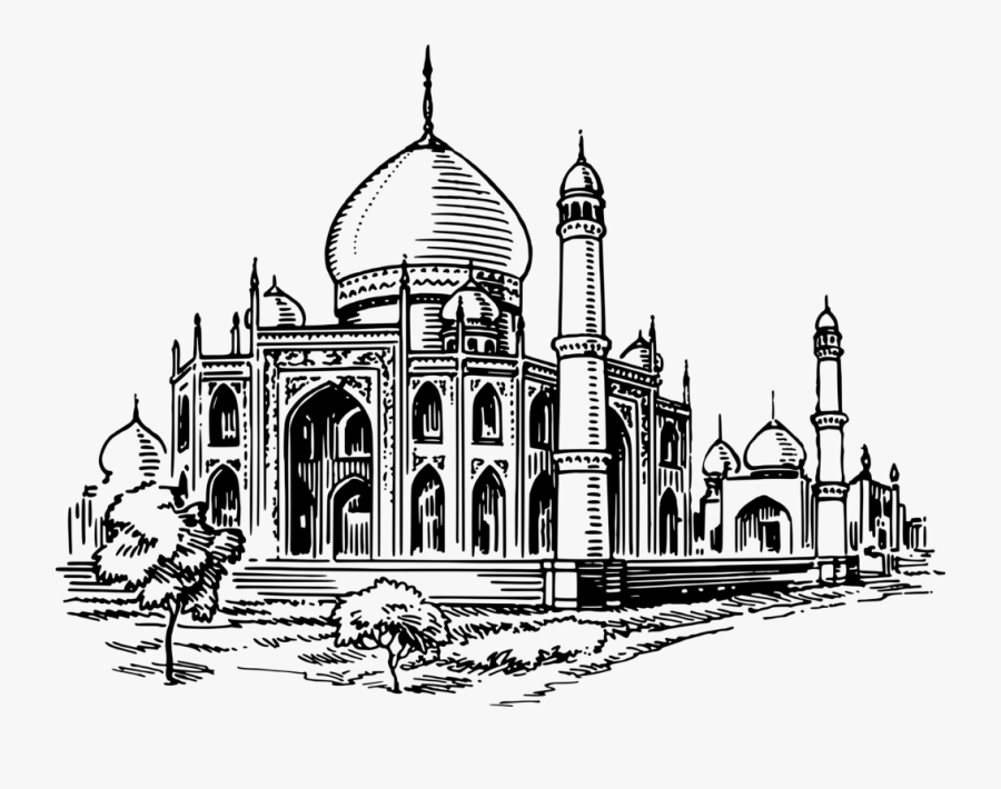 Basilica,monochrome Photography,classical Architecture - Mandir Black And White, Transparent Clipart