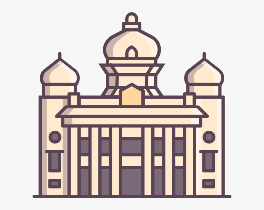 Transparent Architect Clipart - Vidhan Soudha Icon Vector, Transparent Clipart