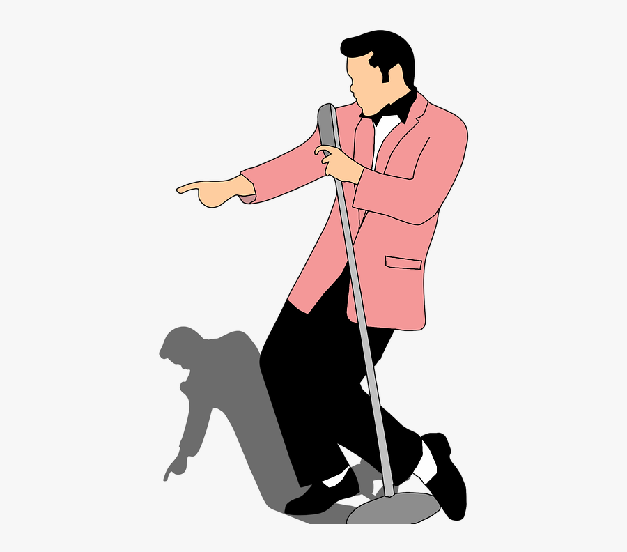 Illustration Of A Person Singing - Dancing Animated Elvis Gif , Free