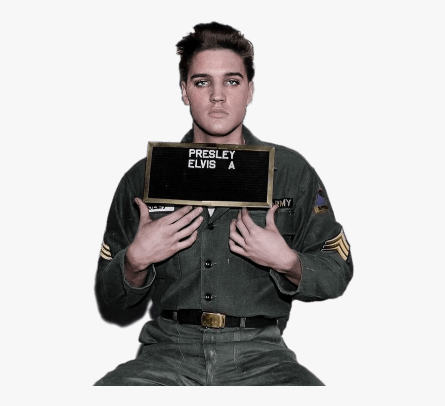 Elvis Presley Army Mugshot - Elvis Army Mugshot, Transparent Clipart