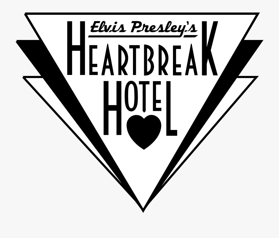 Elvis Presley"s Heartbreak Hotel Logo Black And White - Elvis Heartbreak Hotel Logo, Transparent Clipart