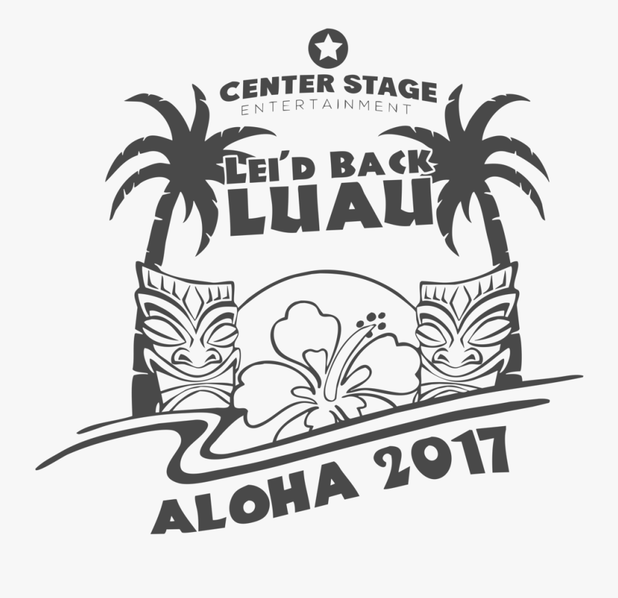 Shirt Clipart Luau - Luau Logo Black, Transparent Clipart