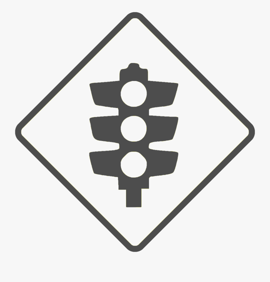 Vector Free Stock Stop Light Clipart Black And White - Traffic Light Road Sign, Transparent Clipart