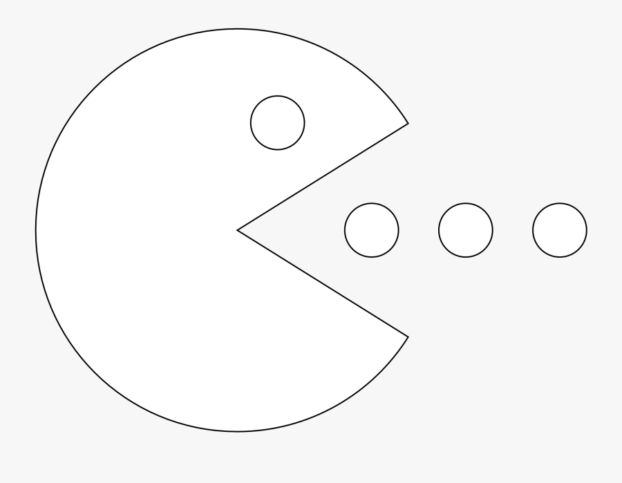 Pac Man Clipart Black And White - Pac Man Black And White, Transparent Clipart